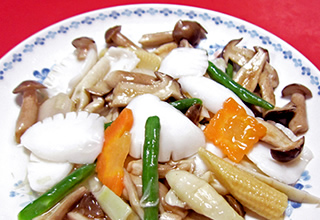 イカの塩味炒め